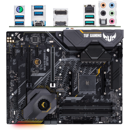 Материнская плата ASUS TUF Gaming X570-Plus Socket-AM4 AMD X570 4xDDR4, 8xSATA3, Raid, 2xM.2, 2xPCI-E 16x, 6xUSB 3.1, 1xUSB 3.1 Type C, DP, HDMI 1xGLAN ATX Ret