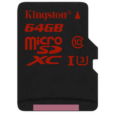 Micro SecureDigital 64Gb Kingston SDXC UHS-1 U3 class 10 (SDCA3/64GBSP)