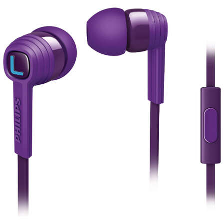 Наушники Philips SHE7055PP Purple с микрофоном