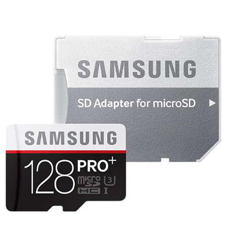 Micro SecureDigital 128Gb SDXC Samsung Pro Plus, UHS-I U3, class10 (MB-MD128DARU)