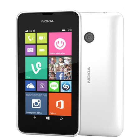 Смартфон Nokia Lumia 530 Dual Sim White