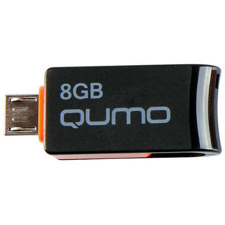 USB Flash накопитель 8GB Qumo Hybrid (19472) USB 2.0 + microUSB (OTG) Черный/красный