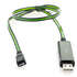 Кабель USB-MicroUSB Gmini mCable MEL200 with green light 80см