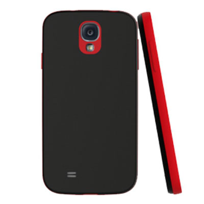 Чехол для Samsung Galaxy S4 i9500/i9505 Deppa Very Case и защитная пленка черный-красный