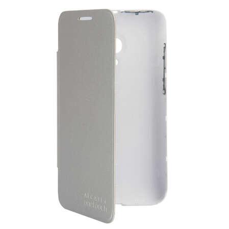 Чехол для Alcatel One Touch 4035D Pop D3 Alcatel Flip-case, серебристый