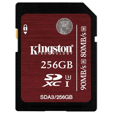 SecureDigital 256Gb Kingston Ultimate SDHC UHS-I U3 (SDA3/256GB) 