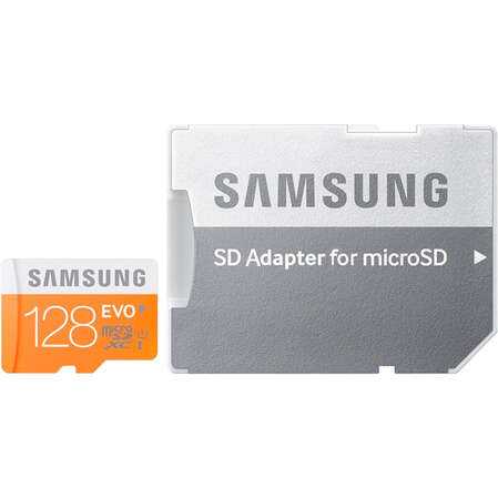 Micro SecureDigital 128Gb SDHC Samsung Evo class10 UHS-I U1 (MB-MP128DARU) + адаптер SD