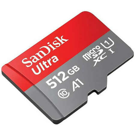 Карта памяти Micro SecureDigital 512Gb SanDisk Ultra microSDXC class 10 UHS-1 A1 SDSQUAC-512G-GN6MN