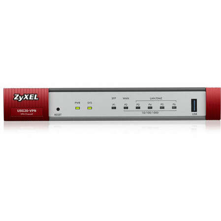 Межсетевой экран Zyxel USG20-VPN 2xGbWAN(LAN/SPF) 4xGbLAN/DMZ USB3.0