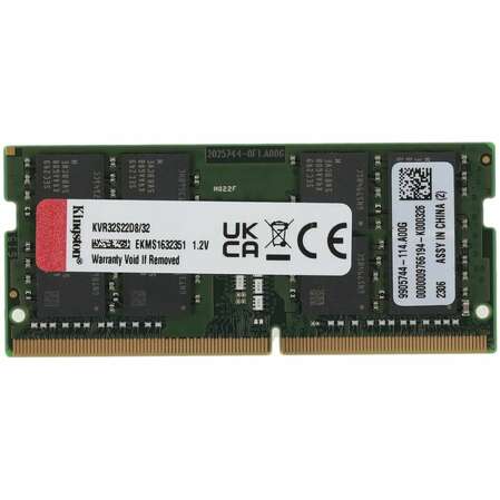 Модуль памяти SO-DIMM DDR4 32Gb PC25600 3200MHz Kingston (KVR32S22D8/32)