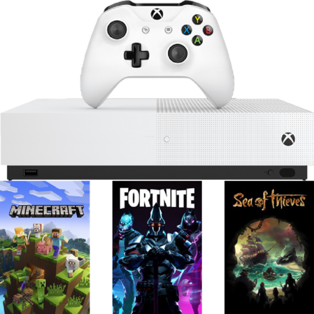 Игровая приставка Microsoft Xbox One S 1Tb All Digital + SOT, Minecraft, Fortnite