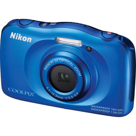 Компактная фотокамера Nikon Coolpix S33 Blue