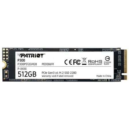 Внутренний SSD-накопитель 512Gb PATRIOT P300P512GM28 P300 M.2 2280 PCIe NVMe 3.0 x4