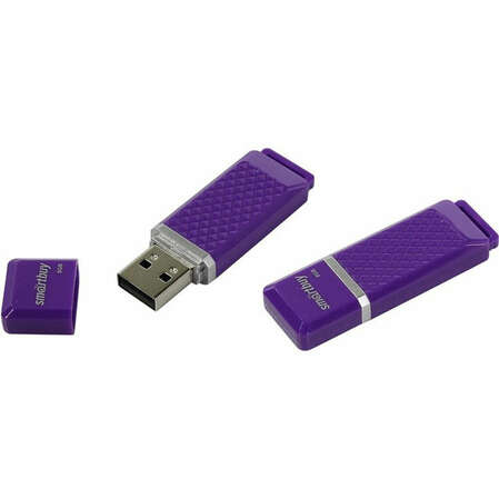 USB Flash накопитель 8GB Smartbuy Quartz series (SB8GBQZ-V) USB 2.0 фиолетовый