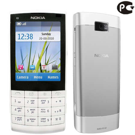 Смартфон Nokia X3-02.5 Touch and Type White Silver