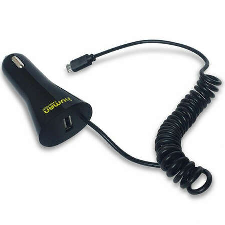 Автомобильное зарядное устройство Human Friends USB 2.1A кабель micro USB (Spiraler M) черный