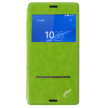 Чехол для Sony D6603\D6633 Xperia Z3\Xperia Z3 Dual G-case Slim Premium, эко кожа, зеленый