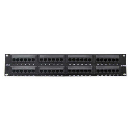 Патч-панель Netlan EC-URP-48-UD2 UTP 5e кат., 48 портов, 110/KRONE,T568A/B, неэкранированная, черная 19"