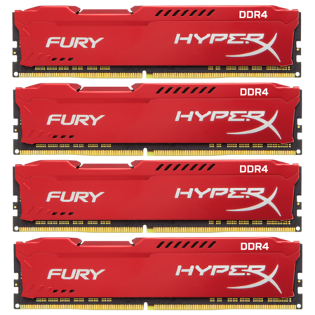 Модуль памяти DIMM 32Gb 4х8Gb DDR4 PC17000 2133MHz Kingston HyperX Fury Red Series (HX421C14FR2K4/32)