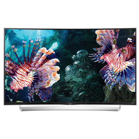 Телевизор 55" LG 55UG870V (4K UHD 3840x2160, 3D, Smart TV, изогнутый экран, USB, HDMI, Bluetooth, Wi-Fi) серый