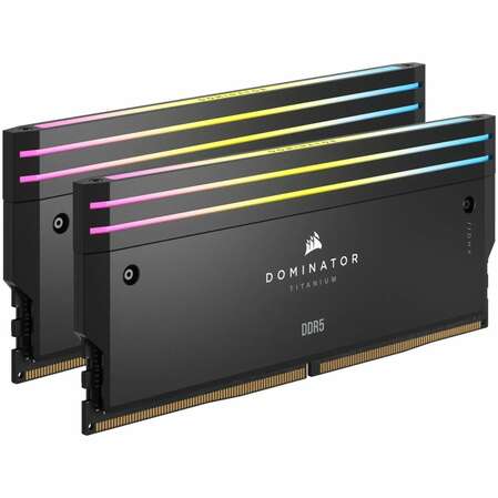 Модуль памяти DIMM 96Gb 2х48Gb DDR5 PC52800 6600MHz Corsair Dominator Titanium RGB Black (CMP96GX5M2B6600C32)