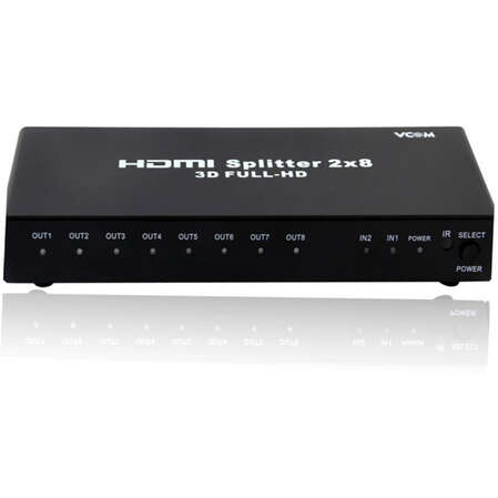 Разветвитель Vcom DD4528, 2 HDMI вход => 8 HDMI
