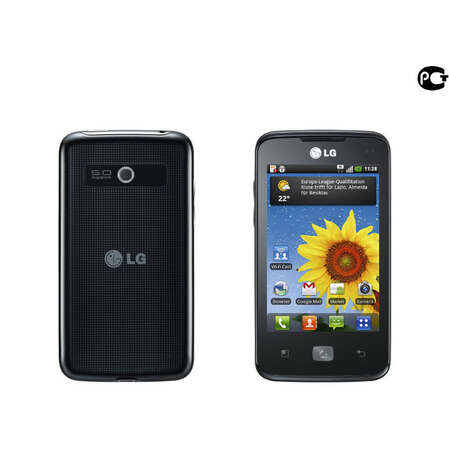 Смартфон LG E510 Optimus Hub black 