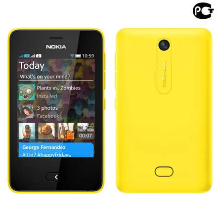 Мобильный телефон Nokia Asha 501 Dual Sim Yellow
