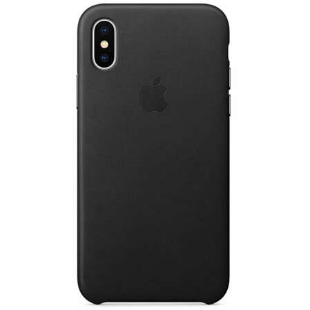 Чехол для Apple iPhone X Leather Case Black  
