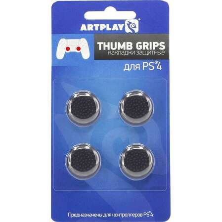 Накладка защитная на джойстики геймпада Artplays Thumb Grips (4 шт) для PS4 Черный