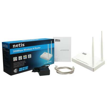 Беспроводной маршрутизатор Netis WF2419E, 802.11b/g/n, 300Мбит/с, 2.4ГГц, 4xLAN, 1xWAN
