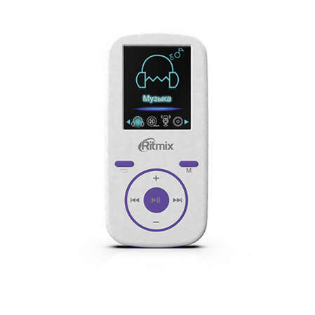 MP3-плеер Ritmix RF-4450 4Gb белый/фиолетовый