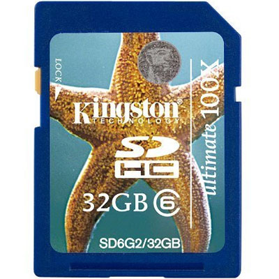 SecureDigital 32Gb HC Kingston 100 x Class 6 (SD6G2/32GB)