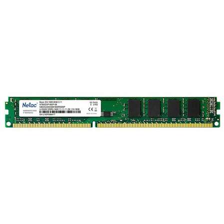 Модуль памяти DIMM 8Gb DDR3 PC12800 1600Mhz Netac 