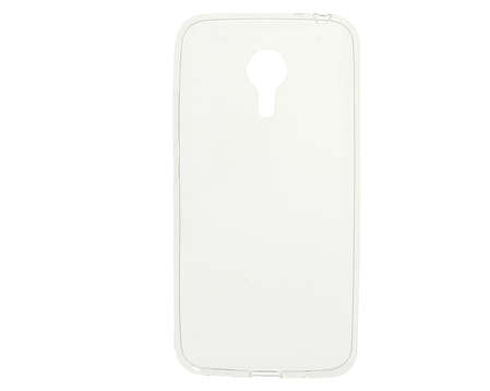Чехол для Meizu MX5 Gecko Силиконовая накладка, прозрачно-глянцевая, белая  