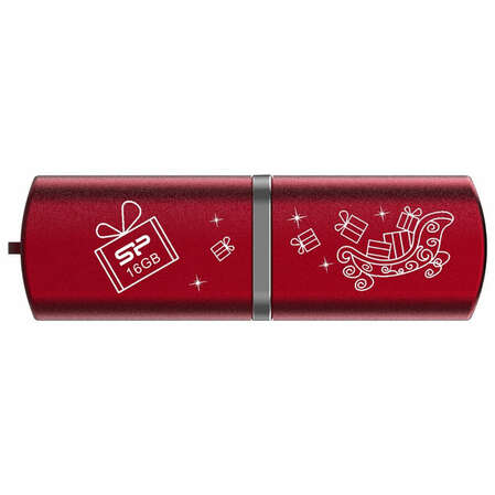 USB Flash накопитель 16GB Silicon Power Luxmini 720 X-mas (SP016GBUF2720V1R-LE)