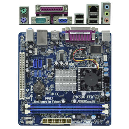 Материнская плата ASRock PV530-ITX VIA VX900+PV530 CPU 1.8GHz, 2xDDR3, Lan Mini-ITX
