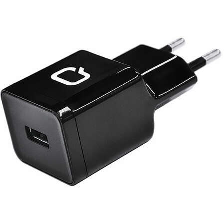 Сетевое зарядное устройство Qumo Apple Lightning, 1A, черное (20779) 
