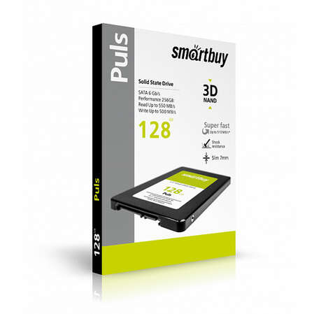Внутренний SSD-накопитель 128Gb Smartbuy Puls SB128GB-PULS-25SAT3 SATA3 2.5" Oem