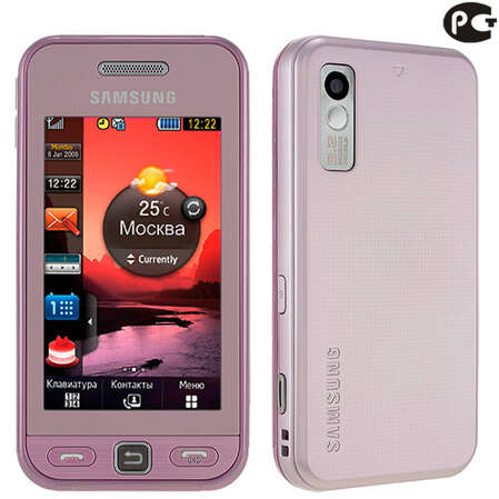 Смартфон Samsung S5230 soft pink (розовый)
