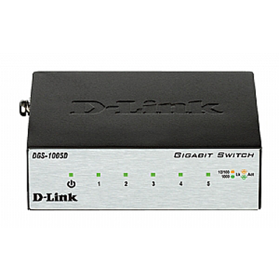 Коммутатор D-Link DGS-1005D/H2B неуправляемый 5xGbLAN