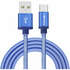 Кабель USB-MicroUSB 1m синий Crown (CMCU-3072M) алюминий/нейлон 