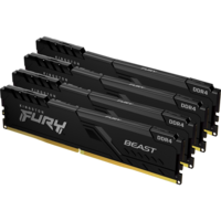 Модуль памяти DIMM 64Gb 4х16Gb DDR4 PC28800 3600MHz Kingston Fury Beast Black (KF436C18BBK4/64)