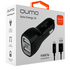 Автомобильное зарядное устройство Qumo 2.0A, 2xUSB(1A+1A), кабель micro USB, черный (20733)
