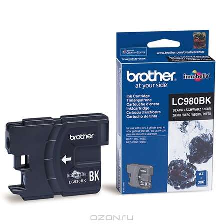Картридж Brother LC-980BK Black для DCP-145C/165C/375CW, MFC-250C/290 (300стр)