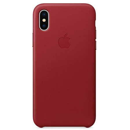 Чехол для Apple iPhone X Leather Case Red  