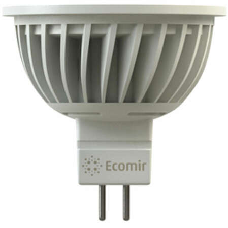 Светодиодная лампа ECOMIR MR16 GU5.3 5W 220V 43125 желтый свет, матовая