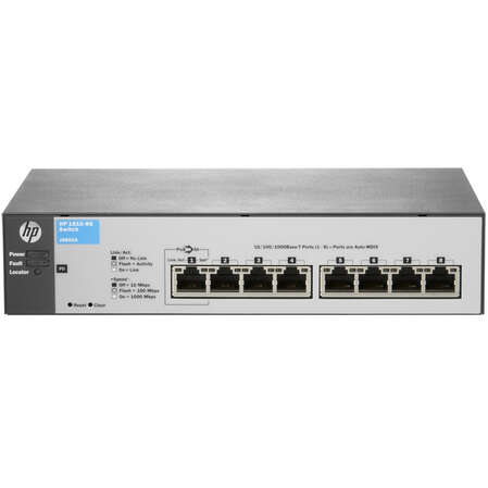 Коммутатор HP 1810-8G V2 управляемый 2-го уровня 8 портов 10/100/1000 Мбит/с (J9802A)