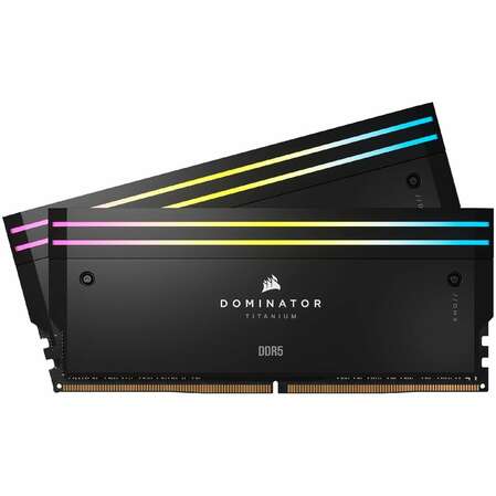 Модуль памяти DIMM 96Gb 2х48Gb DDR5 PC52800 6600MHz Corsair Dominator Titanium RGB Black (CMP96GX5M2B6600C32)