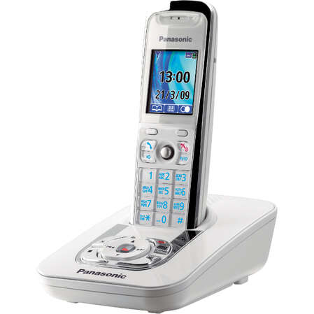Радиотелефон Dect Panasonic KX-TG8421RUW белый, АОН, автоответчик